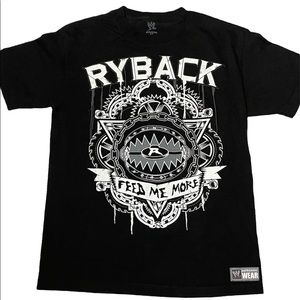Ryback Feed Me More WWE Wrestling Black Short Sleeve Tee Shirt Size Medium